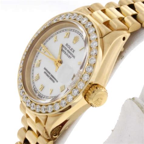 rolex ladies presidential diamond|rolex lady datejust 18 ct.